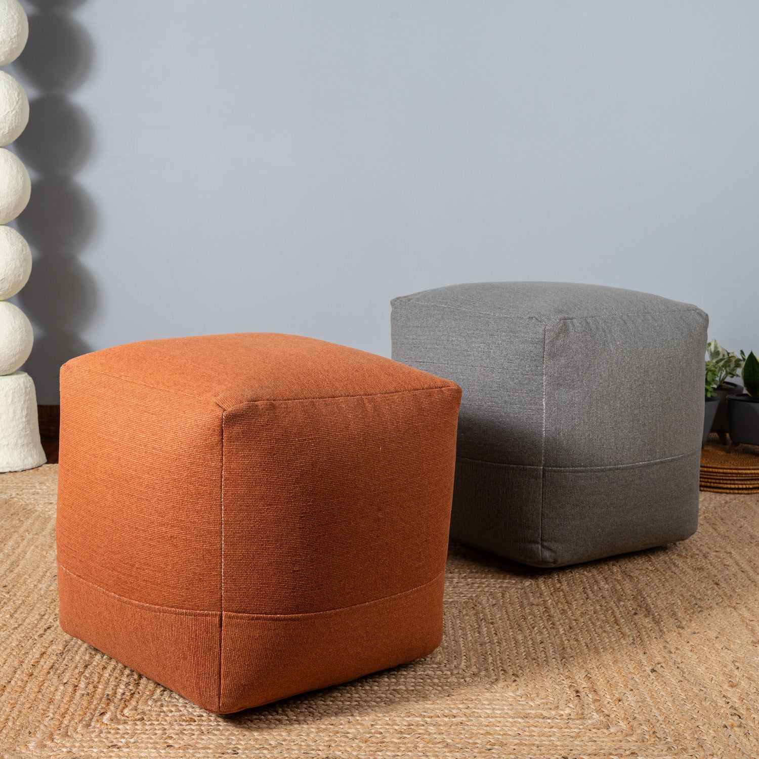 Terracotta Charm Printed Pouf - Image 5